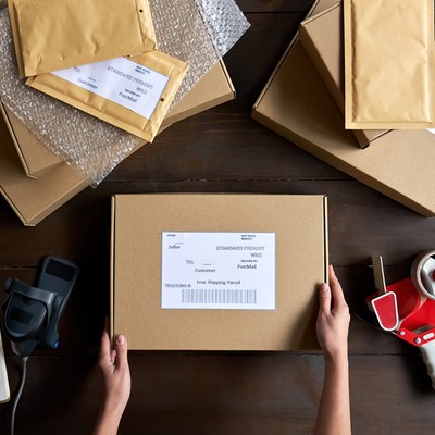 Parcel on a table