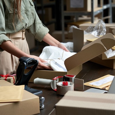 Packing goods in a warehouse